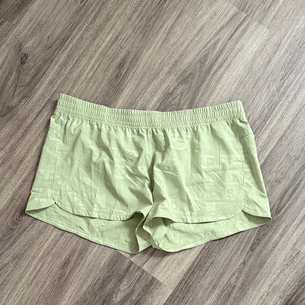 Adidas Sage Green Shorts Size XL Short Pacer Lightweight 2.5”